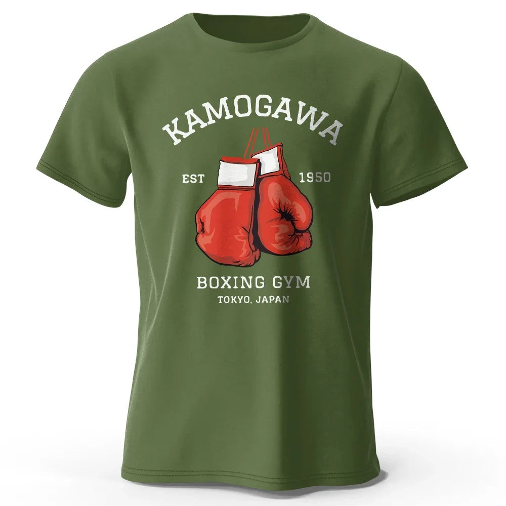 KBG Hajime No Ippo Printed Pure Cotton Vintage GYM Men's T-Shirt For Men Women Tops