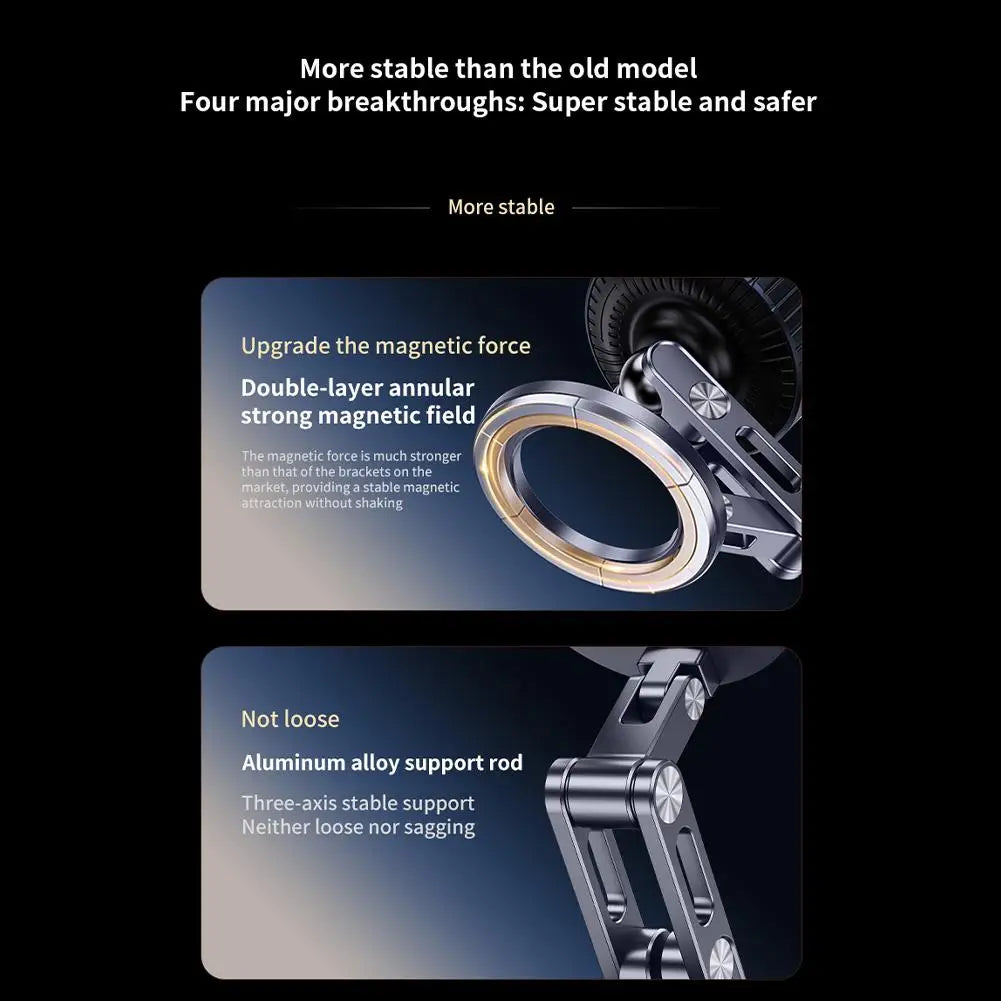 Car Phone Holder Vacuum Suction Foldable Phone Navigation Holder Car Magnetic Support Holder Universal Holder