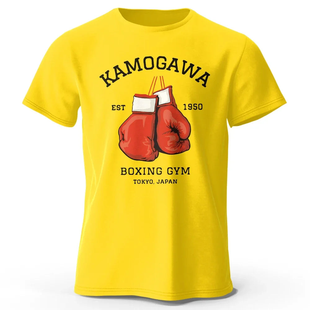 KBG Hajime No Ippo Printed Pure Cotton Vintage GYM Men's T-Shirt For Men Women Tops