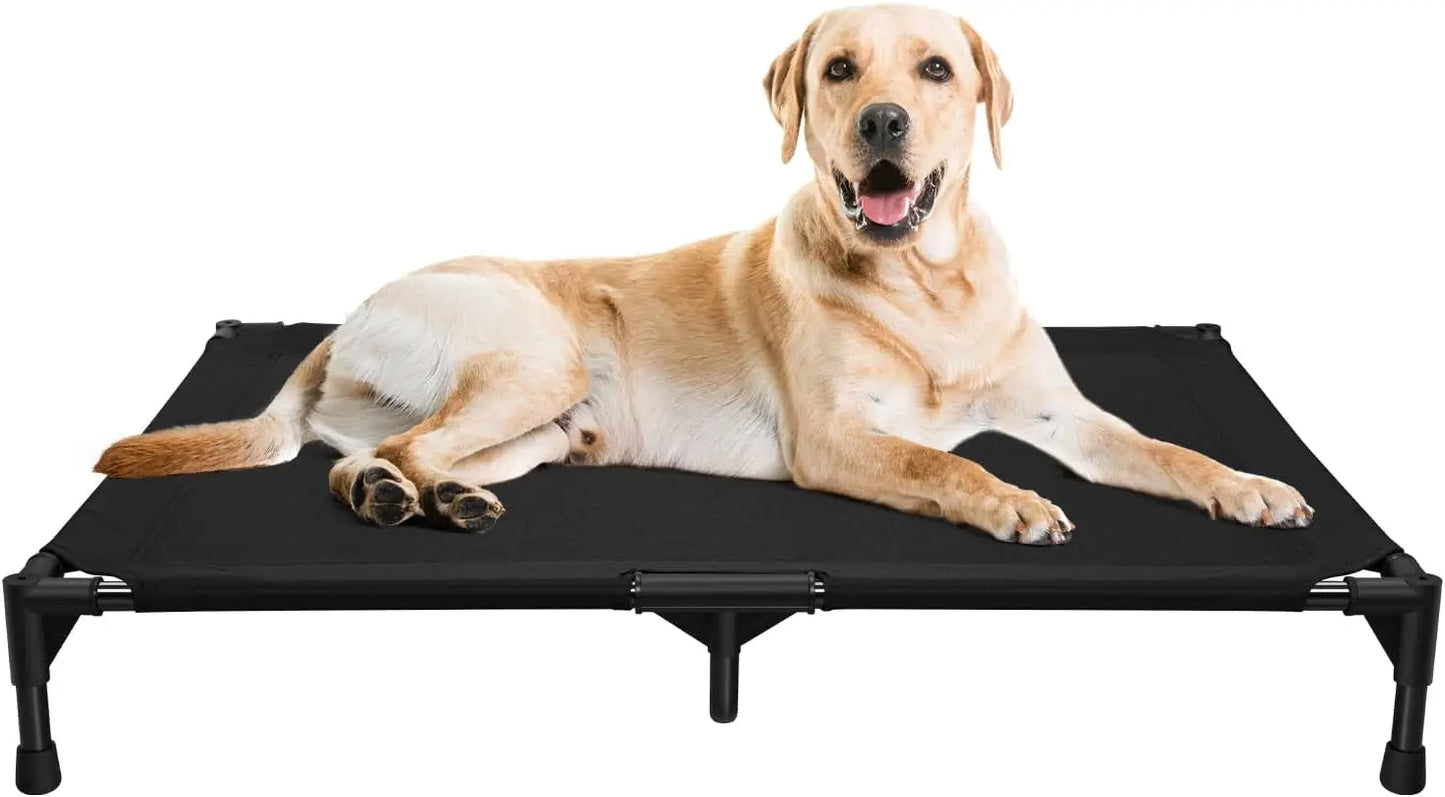 Love&go Elevated Dog Bed with Metal Frame, Cooling Raised Pet Cot for Dog and Cat