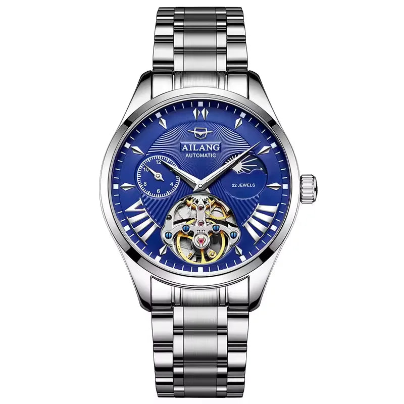 Reloj Hombre Watches Mens AILANG Top Brand Luxury Rose Gold Skeleton Tourbillon Automatic Mechanical Watch for Men Waterproof