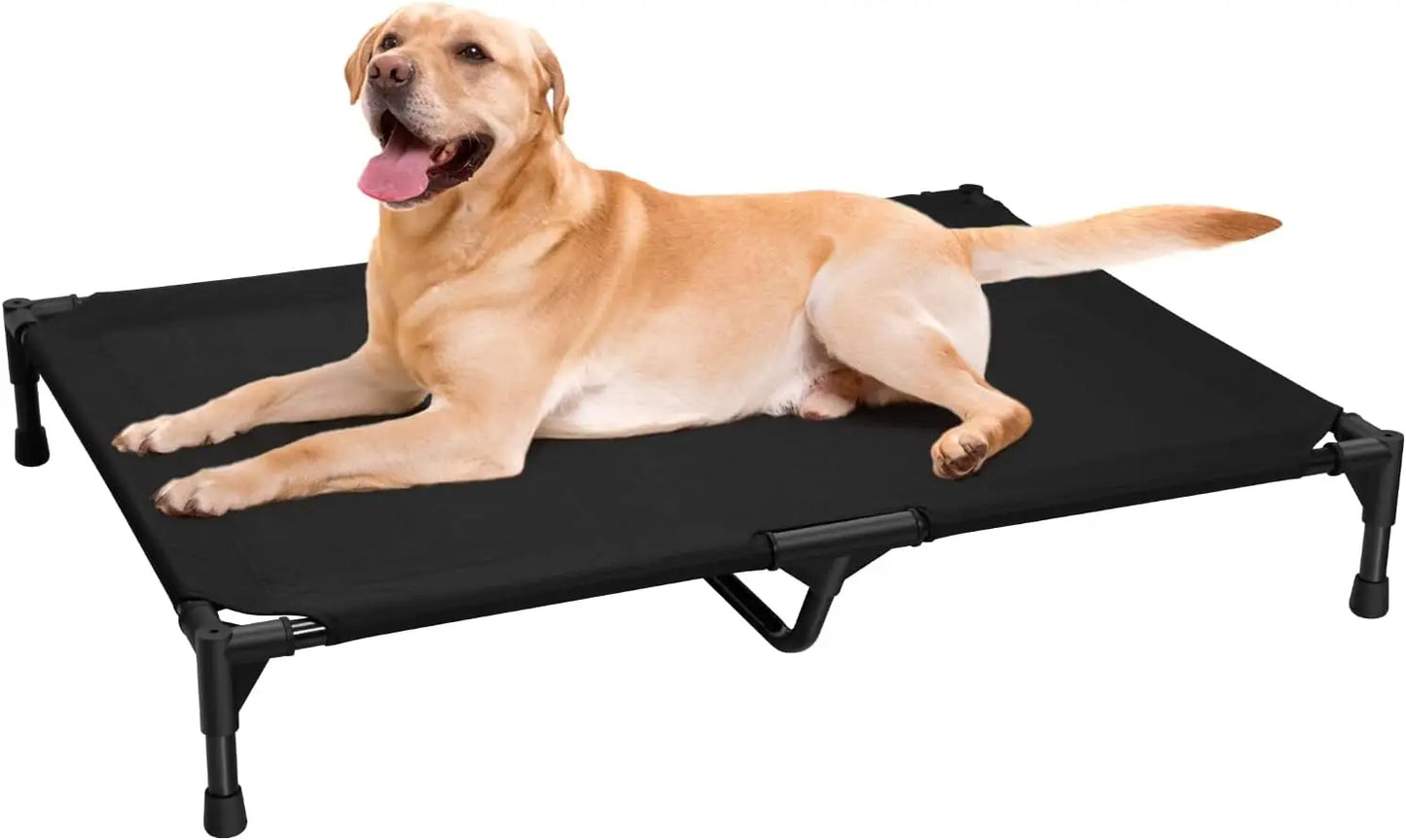 Love&go Elevated Dog Bed with Metal Frame, Cooling Raised Pet Cot for Dog and Cat