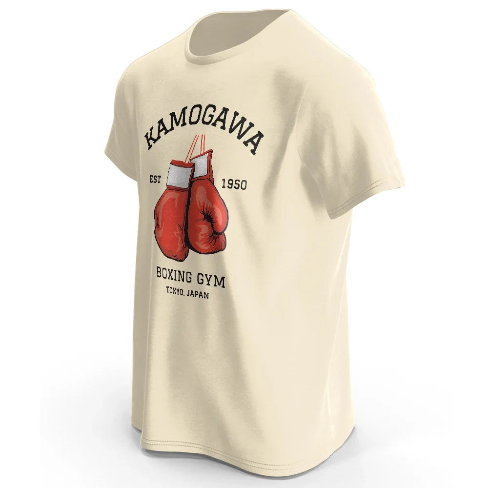 KBG Hajime No Ippo Printed Pure Cotton Vintage GYM Men's T-Shirt For Men Women Tops