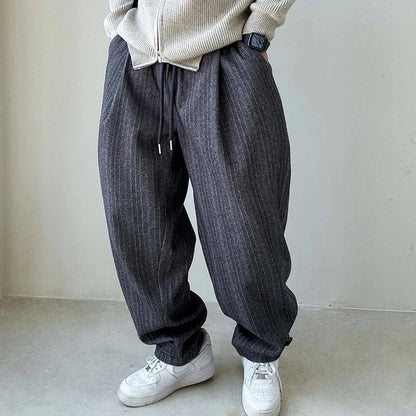 Mens Pants Casual Acrylic Pants Autumn Streetwear Fashion Personality Versatile Trend Comfort Wide-Leg Pants Men'S Clothing