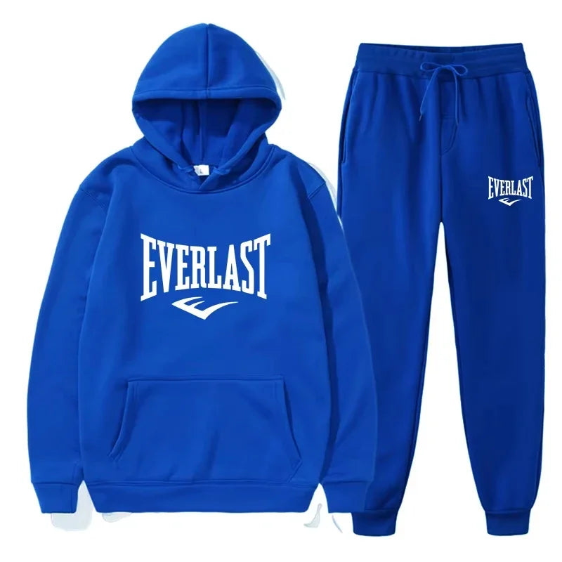Leisure sports fitness sportswear running set Sports clothing shoulder straps Autumn-winter hooded set New men's clothing