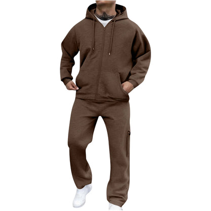 Mens Track Suits 2 Piece Set Sweatsuit Fleece Zip Up Hoodie and Sweatpants Jogging Suit Lounge Outfit  Ropa De Gym para Hombre