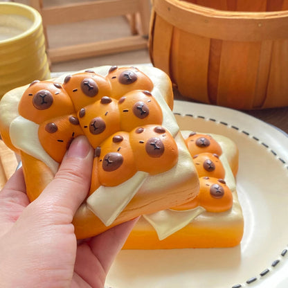 Christmas Gifts Capybara Toast Bread Slow Rising Squeeze Toy Pop Bubble Stress Relief Squishy Toys