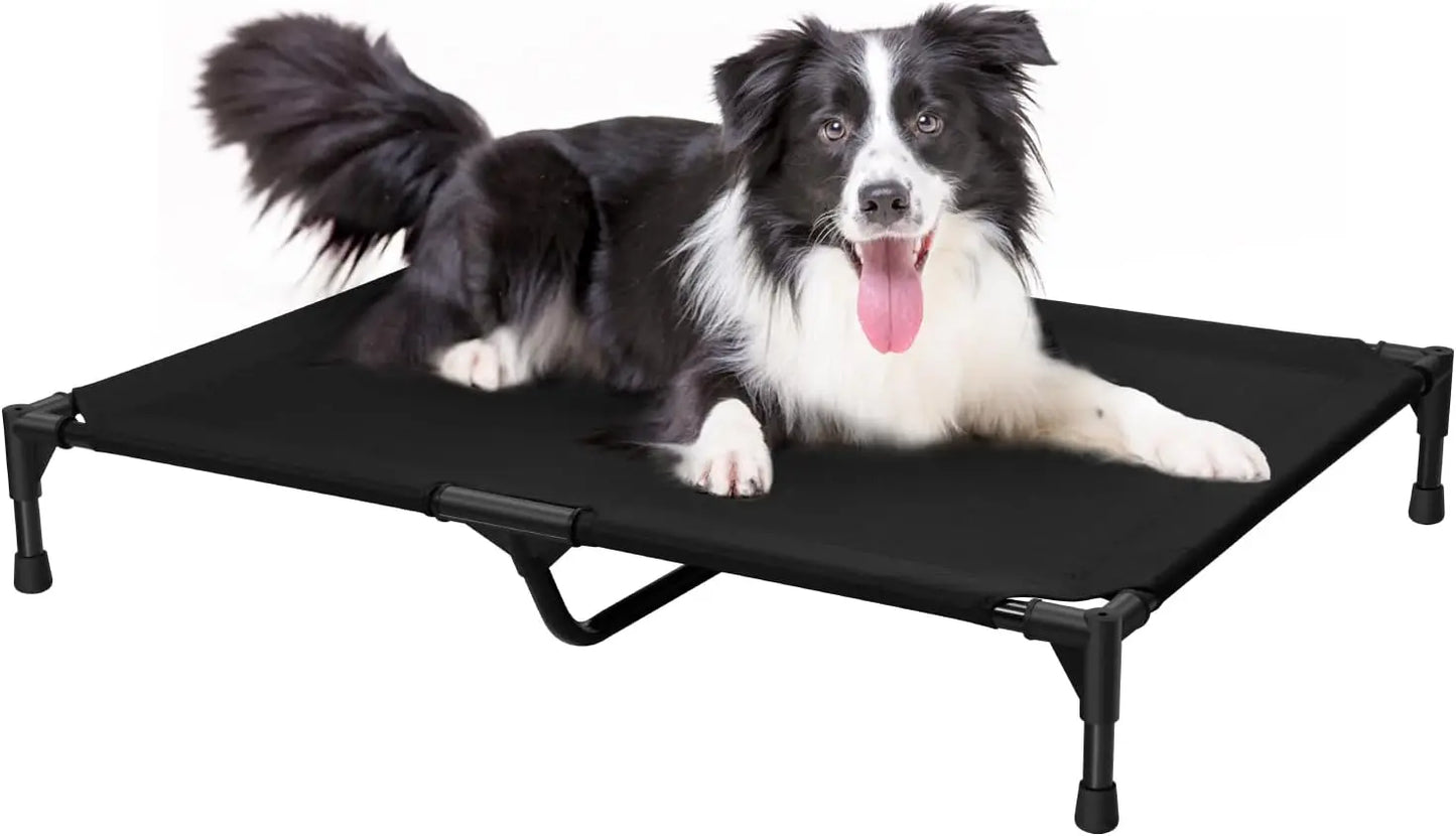 Love&go Elevated Dog Bed with Metal Frame, Cooling Raised Pet Cot for Dog and Cat