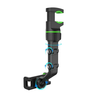 360 Degree Rotatable Universal Car Phone Holder Multifunctional Auto Rearview Mirror Seat Hanging Clip Bracket Cell Phone Holder