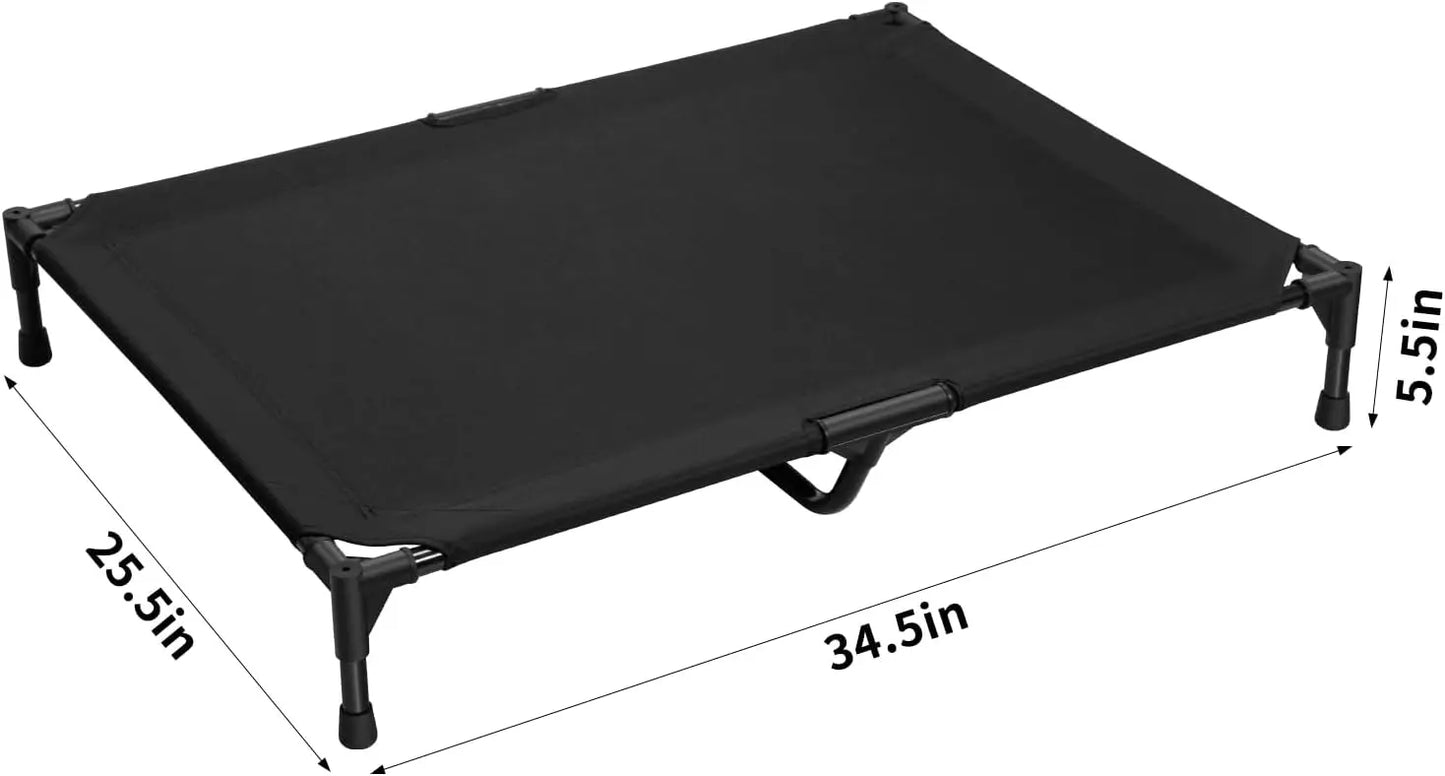 Love&go Elevated Dog Bed with Metal Frame, Cooling Raised Pet Cot for Dog and Cat