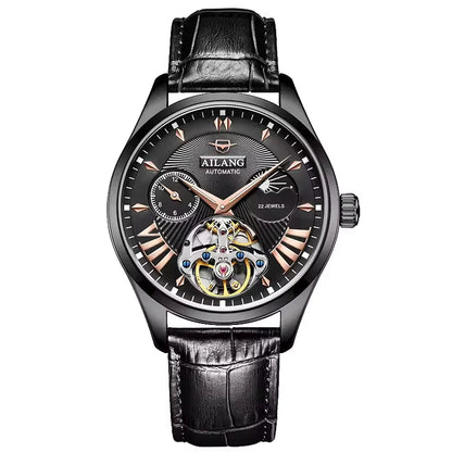 Reloj Hombre Watches Mens AILANG Top Brand Luxury Rose Gold Skeleton Tourbillon Automatic Mechanical Watch for Men Waterproof