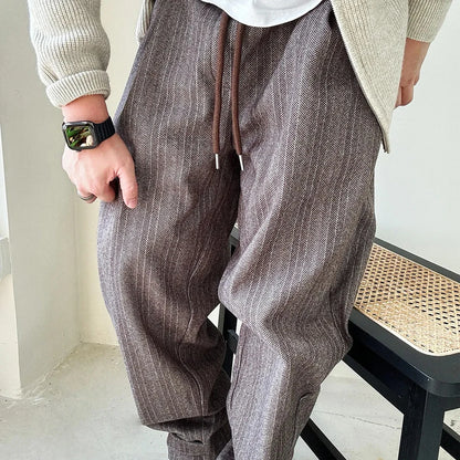 Mens Pants Casual Acrylic Pants Autumn Streetwear Fashion Personality Versatile Trend Comfort Wide-Leg Pants Men'S Clothing